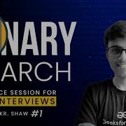 Practice Session For SDE Interviews Binary Search Part 1 GeeksforGeeks Practice
