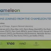 Lessons Learned From The Chameleon Testbed By Kate Keahey