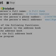 Address Book Python Program