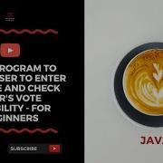 Java Program To Allow User To Enter The Age And Check User S Vote Eligibility For Beginners