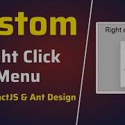 Create Custom Right Click Menu Using ReactJS Ant Design Dropdown Context Menu Tutorial