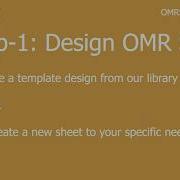 Step 1 Use Existing Template Or Design A New EVAL OMR Sheet