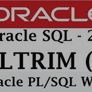 LTRIM Function In Oracle Character Manipulation Oracle SQL Tutorial For Beginners