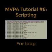 MVPA Tutorial 6 Scripting