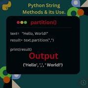 Exploring Python String Methods Partition Python Coding Interview Pythontutorial