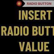 INSERT RADIO BUTTON VALUE MYSQL PHP Pdo