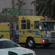 Clark County Fire Engine 11 Responding Down The Strip Code 3