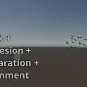 Unity3D Boids Seek Cohesion Separation Alignment