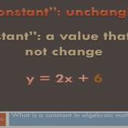 What Is A Constant In Algebraic Math