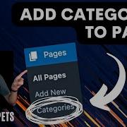 Code Snippets How To Add Categories To WordPress Pages