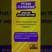 Python Operators Interview Questions Shorts Python Datascience Machinelearning Programming 15