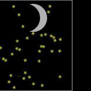 Night With Stars And Moon Python Turtle