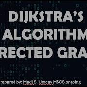 DIJKSTRA S ALGORITHM DIRECTED GRAPH