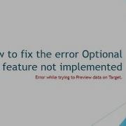 How To Fix Informatica ODBC Oracle Wire Protocol Driver Optional Feature Not Implemented