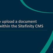 How Upload An Document Inline Within The Sitefinity CMS