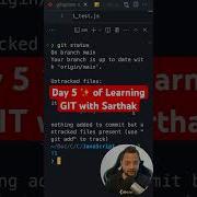 Git Ignore File On Day 5 Of Learning GIT With Sarthak Hit Github