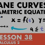 Intro To Plane Curves Parametric Equations Calculus 2 Lesson 38 JK Math