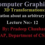 3D Rotation About An Arbitrary Axis Lec 12 Very Important For Exam Point Of View