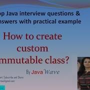 How To Create User Defined Or Custom Immutable Class Core Java Interview Question
