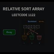 Relative Sort Array Leetcode 1122 Java