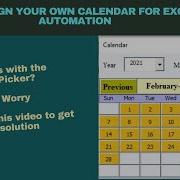 Calendar Design In Excel VBA Date Picker