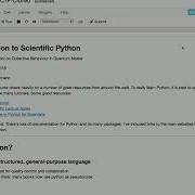 Python Based Scientific Computing I