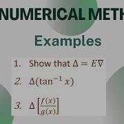 Examples On Forward And Backward Difference Operator Bsc Maths Be Maths 𝐸 Tan 1 X