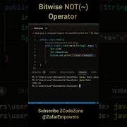 Java Bitwise Operators NOT This S How It Works Codezone123 Follow And Subscribe