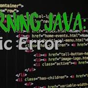 LEARNING JAVA Logic Error