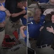 SpaceX Astronauts On International Space Station Show Us How A Zero Gravity Welcome Is Done
