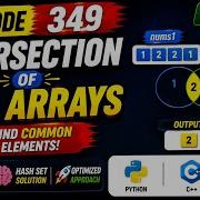 349 Intersection Of Two Arrays Easy HashSet Solution