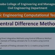 Central Difference Method