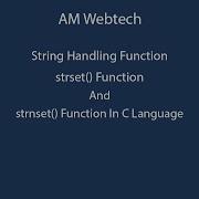 Strset In C Strnset In C Strset Strnset Function In C Strset Strnset In C LEC 49