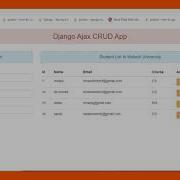 Django Ajax CRUD App