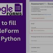 How To Fill Google Form Using Python