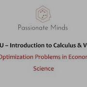 MCV4U Grade 12 Calculus Vectors 3 4 Optimization Problems II In Economics Science