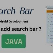 Search Bar In Android App Using JAVA ListView