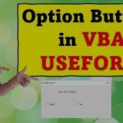 Option Buttons In VBA User Form VBA User Form VBA Tutorial