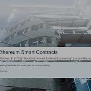 BBSE Lecture 8 Ethereum Smart Contracts