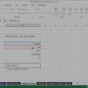 Microsoft Excel Tutorial Using Excel S Present Value Function PV
