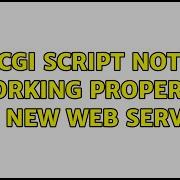 CGI Script Not Working Properly On New Web Server 2 Solutions