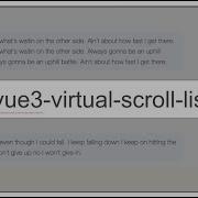 Vue3 Virtual Scroll List Disappear Messages On Scroll