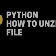 How To Unzip A File In Python
