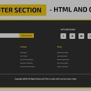 How To Create Footer Section Using Html And Css Footer Section Html Css Crown Coder