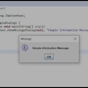 Java Show Message Dialog