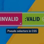 CSS Invalid Valid Pseudo Selector