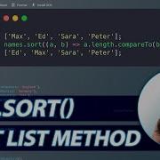 List Method Sort In Dart And Flutter