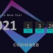 Countdown To New Year 2021 Coming Soon Page Using Html CSS Javascript Countdown Clock Tutorial