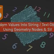 LIVENODING Random Values Into String In Geometry Nodes Using SV