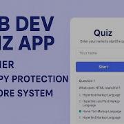 Web Dev Quiz App HTML CSS JavaScript Project With Timer Copy Protection Score System